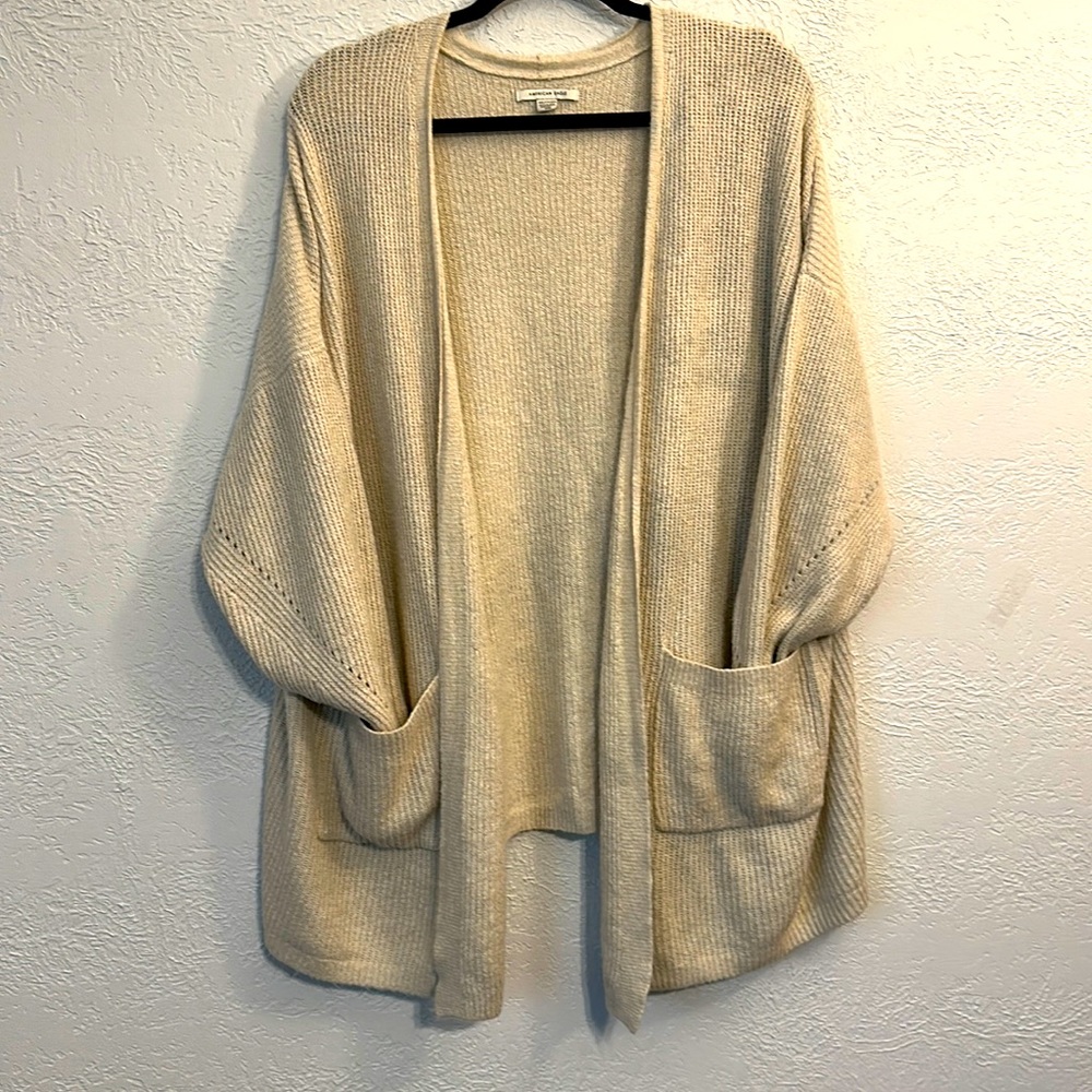 AE cardigan sweater, light weight, oatmeal color